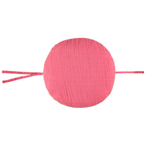 Rond decoratiekussen in modulair katoenen gaze, te gebruiken als bed- of boxomranding 