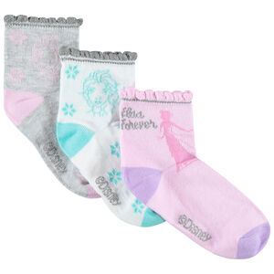 Lot de 3 paires de chaussettes motif Elsa Reine des Neiges Disney 