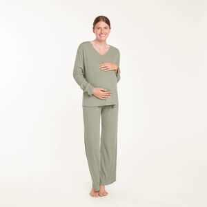 Materniteit geribbelde pyjama set 