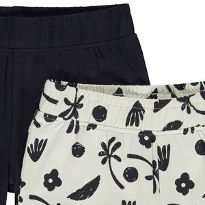Set van 2 fantasie shorts in jersey voor meisjes 