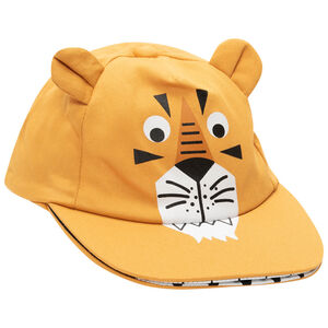 Pet van twill met tijgermotief en leuke klep 