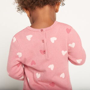 Gebreide trui-jurk met fantasie jacquardmotieven voor meisjes 