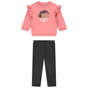Ensemble jogging 2 pièces print fantaisie pour bébé fille 