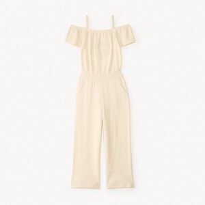 Combinatie met blootgeschoven schouders en hartborduursel voor meisjes 