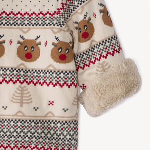 Trui met lange mouwen en jacquard kerstprint voor babyjongen 