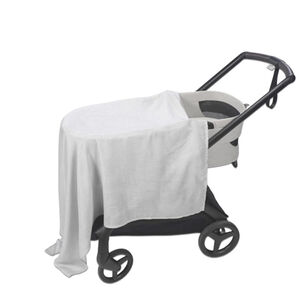 Set katoenen en mousseline lakens voor draagmand en wiegje Little Bloom Vichy Grijs 2stks  