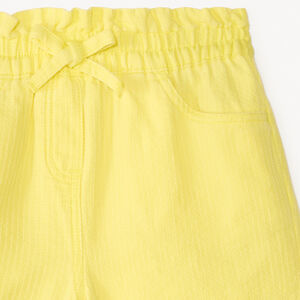 Korte, effen katoenen broek voor meisjes 