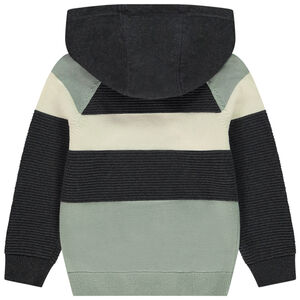 Pull à capuche effet color block garçon 