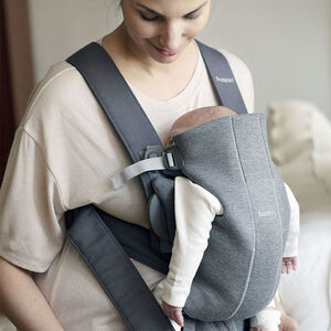 Porte-bébé Mini 3D jersey - Gris foncé 