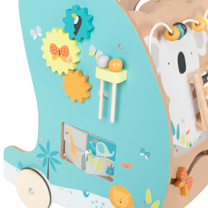 Houten activiteit en loopwagen Crazy Jungle 