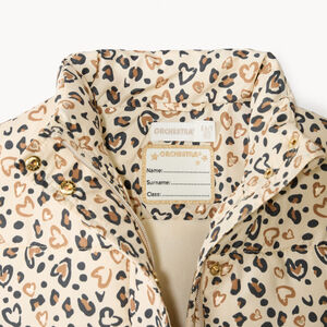 mouwloze donsjas met luipaardprint voor meisjes 
