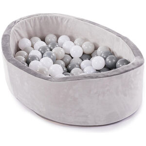 Piscine à balles en mousse - Gris 