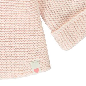 Gilet effet cache-cœur uni en tricot pour bébé fille   