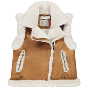 Perfecto zonder mouwen met faux fur effect voor meisjes 