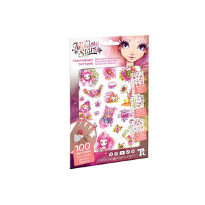 Jeu de maquillage avec assortiment de tatouages temporaires (modèle aléatoire) 