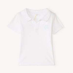 Korte mouw polo in jacquard met geborduurde zee ster voor babyjongen 