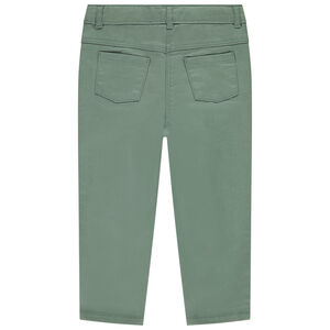 Effen twill broek met zakken meisjes 