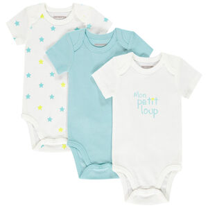 Lot de 3 bodies manches courtes pour bébé garçon 