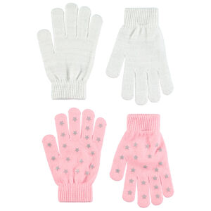 Lot de 2 paires de gants en tricot 