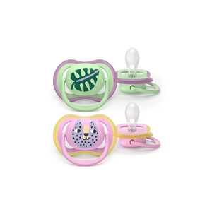 Pakket van 2 Ultra Air siliconen fopspenen 6-18M 