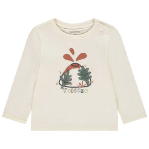 Lange mouwen T-shirt met vulkaanprint en borduursel voor baby jongen 