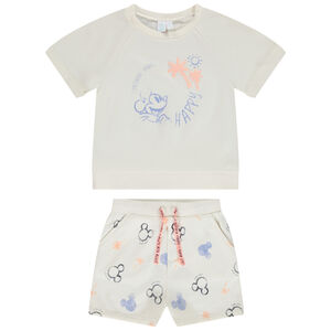 Ensemble 2 pièces Mickey Disney Bermuda + t-shirt pour bébé  