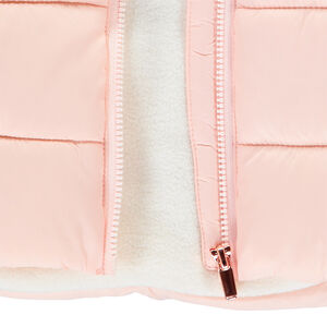 Bodywarmer met kap en sherpavoering voor babymeisjes 