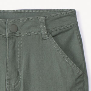 Cargobroek effen met plooizakken voor jongens 