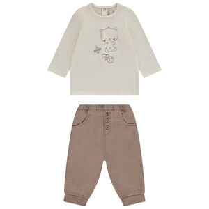 Set van 2-delige babyset met berenprint voor jongens 