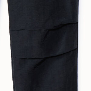 Cargo joggingsbroek van parachutestof voor meisjes zwart elastische taille met koordje 