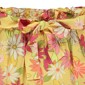 Pantalon fluide imprimé floral à nouer pour fille 