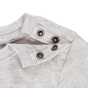 T-shirt met korte mouwen en goudkleurige Batman-print voor babyjongens 