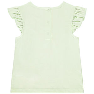 Korte mouwen T-shirt met volant en patches voor meisjes 