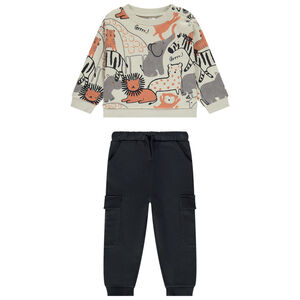 Joggingpak met safari-print voor baby jongen 