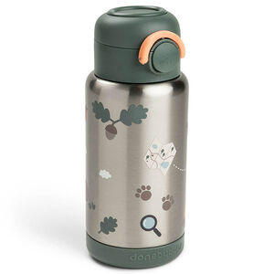 Drinkfles isothermish met rietje 340ml Tiny Trails Groen 