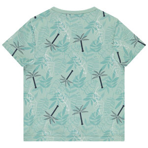 Korte mouwen T-shirt met bladeren/palmen voor jongen 