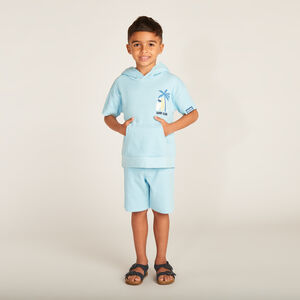 Set van 2 stuks: T-shirt in sweatshirt-stijl + surfprint short voor jongens 