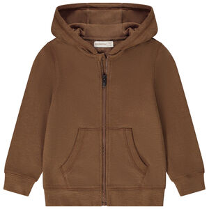 Vest met kap in effen fleece voor jongen 