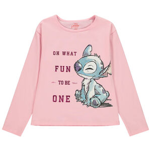 T-shirt manches longues print Stitch Disney pour fille 