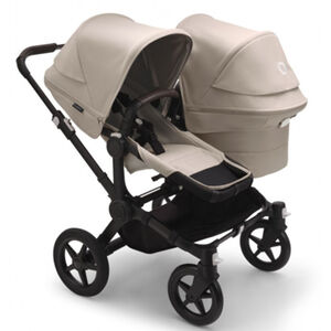 Kinderwagen Fox 5 Mono Duo zitting + draagmand Zwart frame/Taupe Desert 