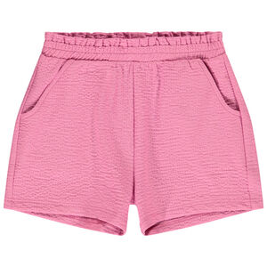 Korte gaas short met smockeffect meisjes 
