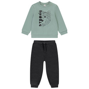 Jogging set in fleece fantasie voor baby jongen 