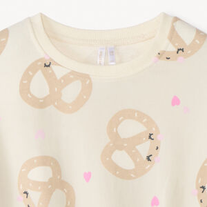 Sweat molleton oversize imprimé pour bébé fille 