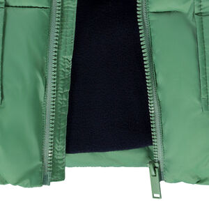 Donsjas microfleece met kap jongens 