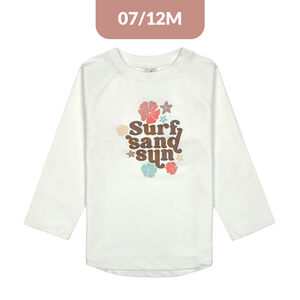 T-shirt Rashguard UV50+ 7-12M Flowers Sea Salt 