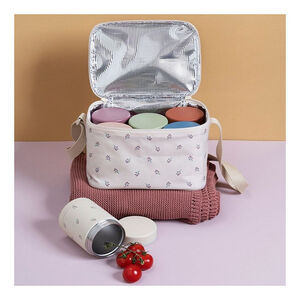 Koeltas lunchbag Large Berries Beige 