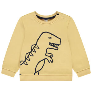 Sweatshirt fleece met dinosaurusprint voor jongen 