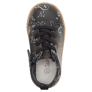 Baskets basses effet cuir imprimées all-over 