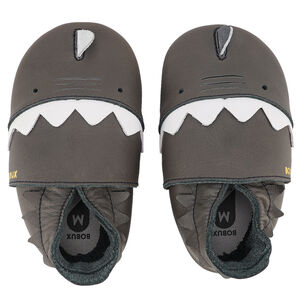Chaussons en cuir Soft Soles Fin le requin Taille 18-19 
