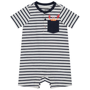 Combishort rayée print crabe pour bébé garçon 